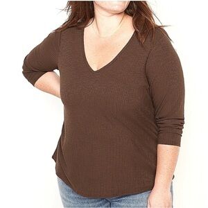 Old Navy Brown Long Sleeve Tee